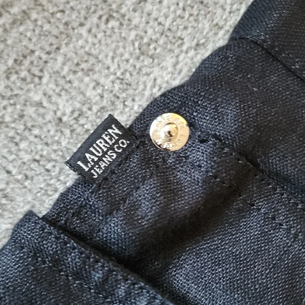 Lauren Jeans Co Ralph Lauren Women’s Black Linen Pants Size 4 28” Inseam - Picture 11 of 13